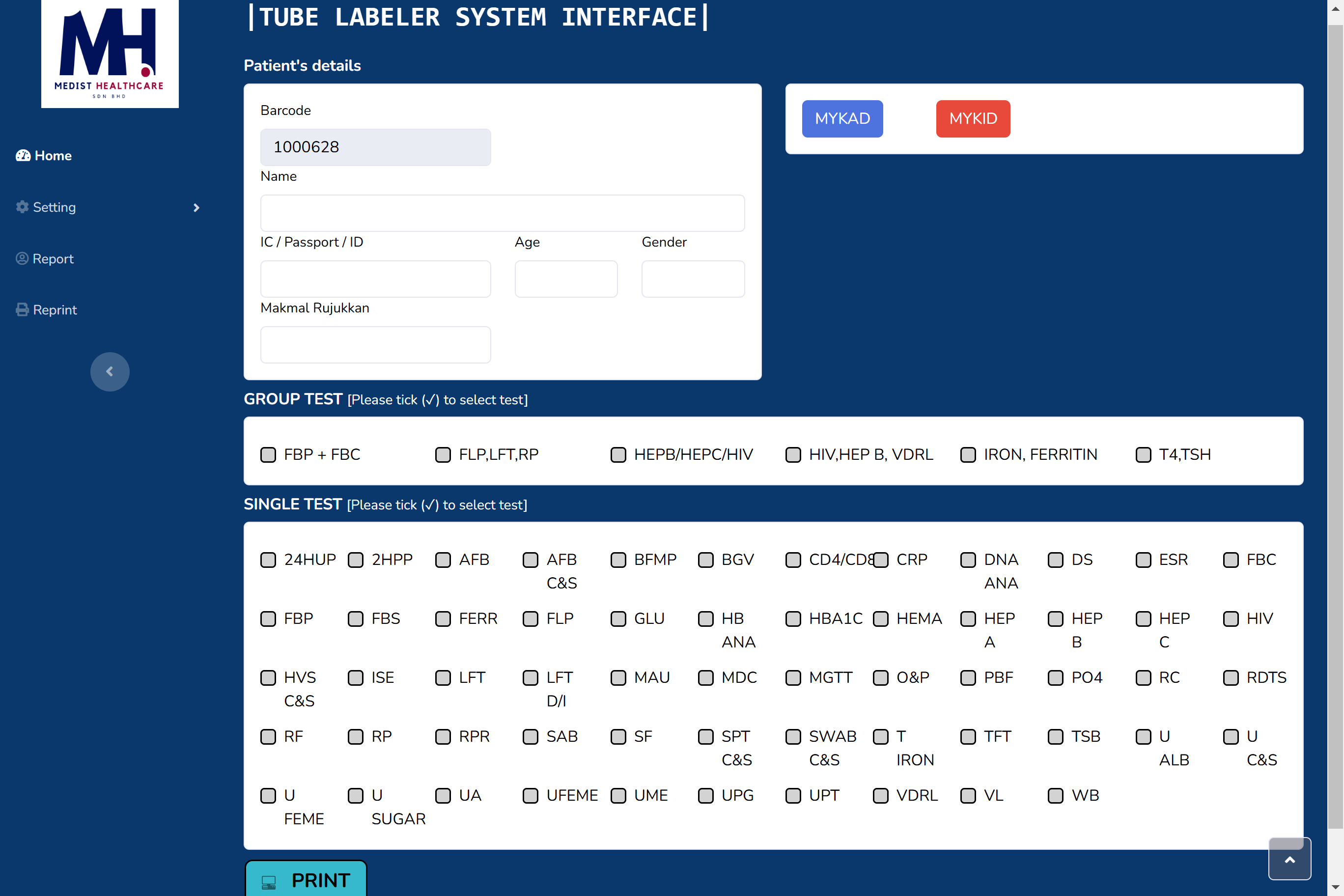 Tube Labeller System